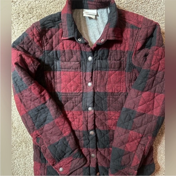 Dickies Red & Black Buffalo Plaid Quilted Shacket – Women’s Small - Picture 2 of 6